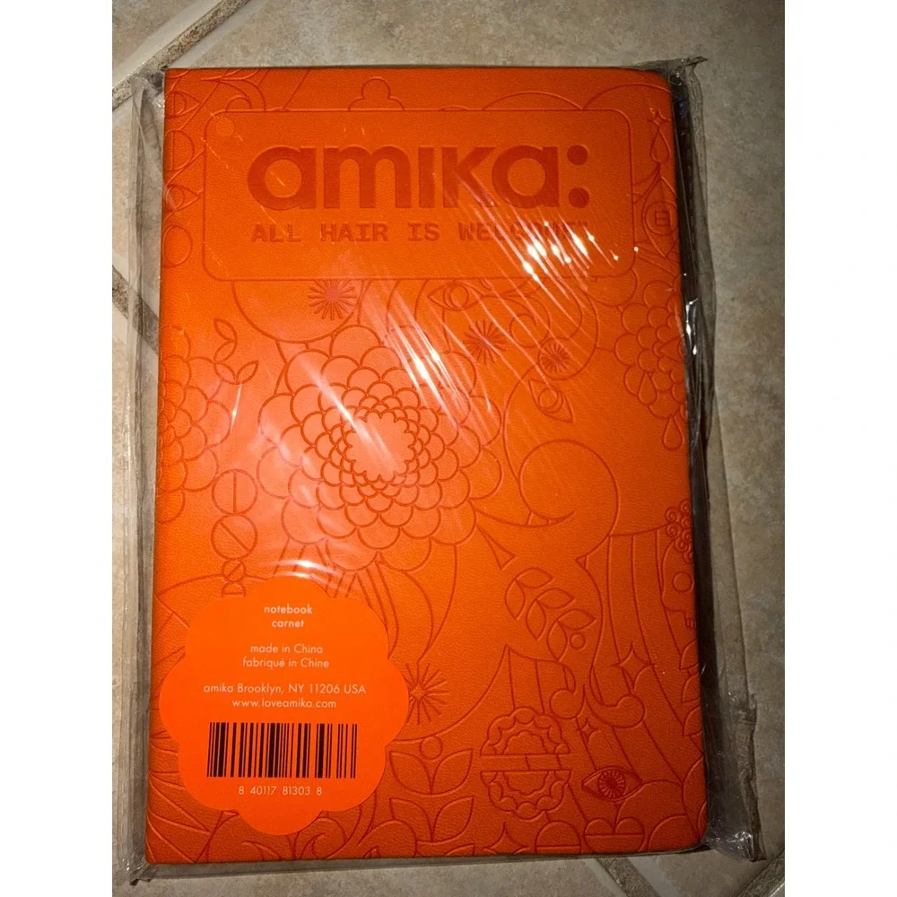 Amika All Hair‎ Is Welcome Orange Hair Care Stylist Salon Notebook Journal New